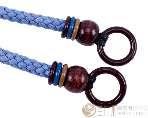 臘繩手把/三圈珠(軟)-66±5cm-淺藍