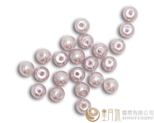 玻璃珍珠(30入)6mm-淺粉紫15