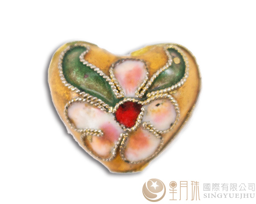 景泰蓝爱心-金色-1入(剩下5个)