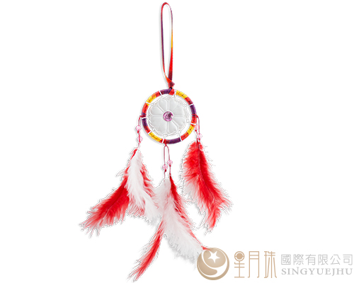 DIY花の捕夢網 -1入(紅色)(N002)