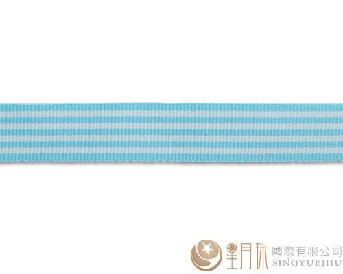 条纹-罗纹缎带-5分-75尺 天空蓝